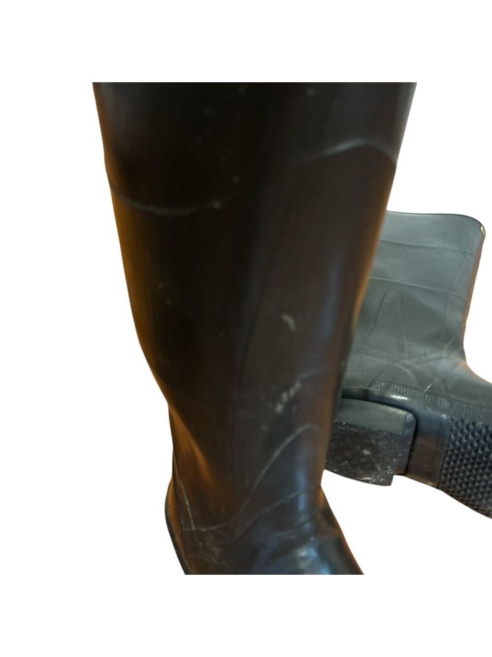 VINTAGE SEARS & ROEBUCK WEARMASTER 424 RUBBER BLACK TALL BOOTS GORPGORE SZ 11.5 - Picture 7 of 11